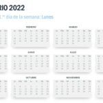 Calendario 2022 en PowerPoint