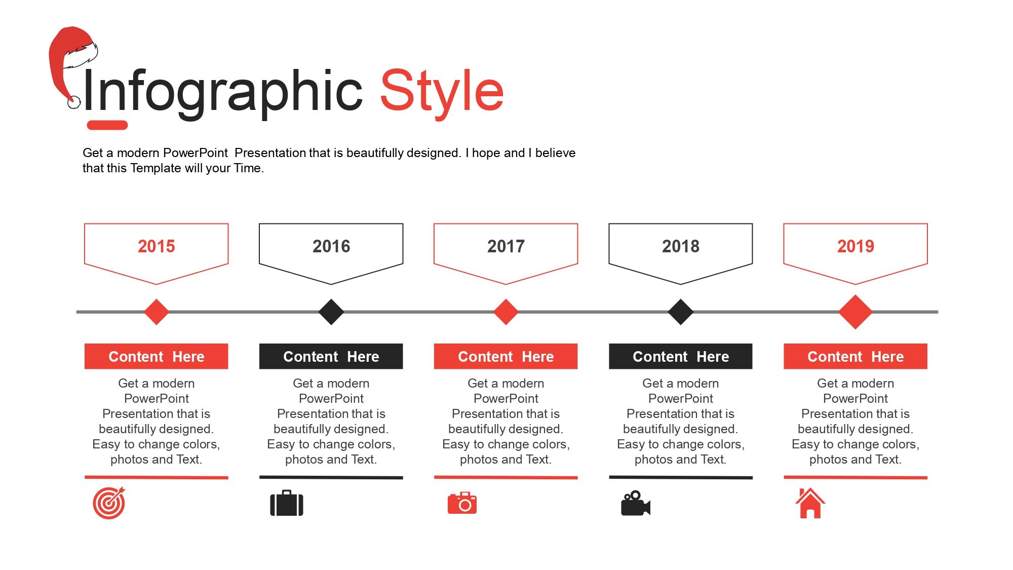 Diseño Navideño Plantilla PowerPoint
