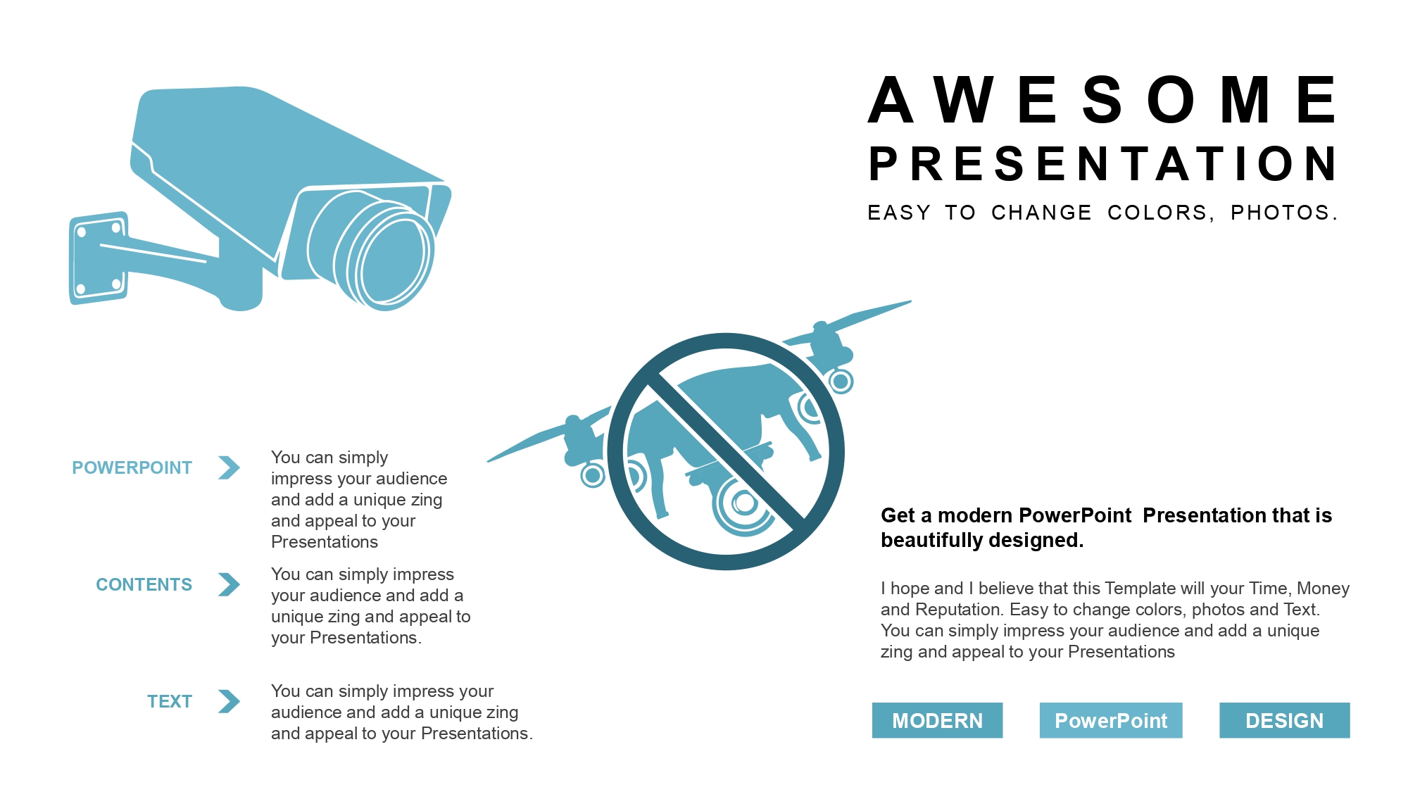 Drones Plantilla PowerPoint