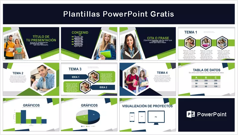 Estudiantes Plantilla PowerPoint