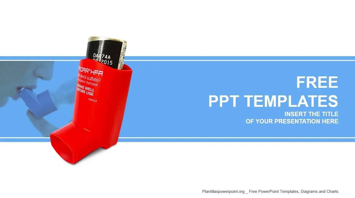 Inhalador de Asma Plantilla PowerPoint