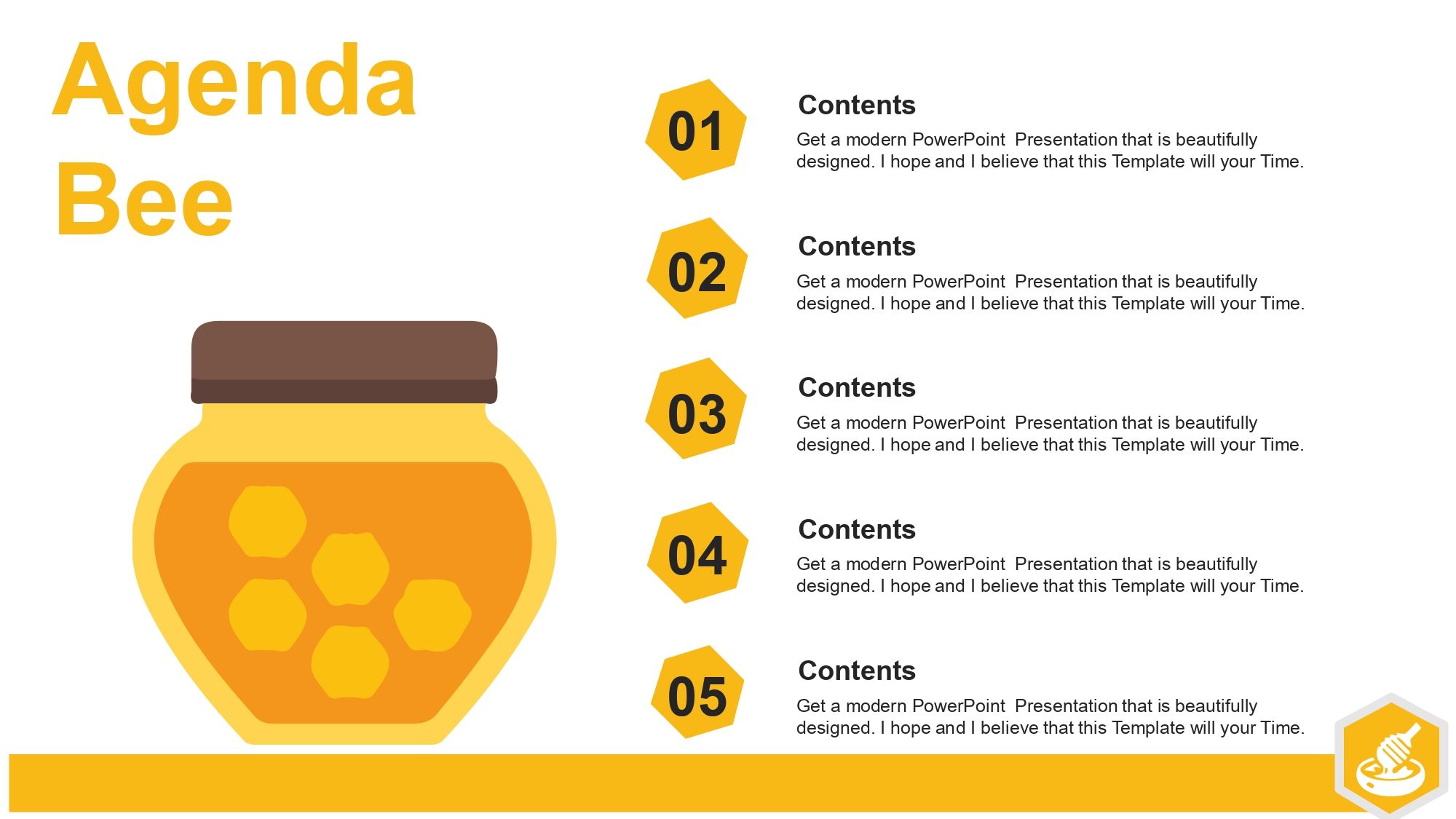 Miel de Abeja Plantilla PowerPoint