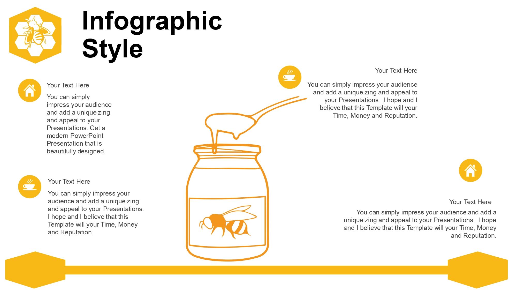 Miel de Abeja Plantilla PowerPoint