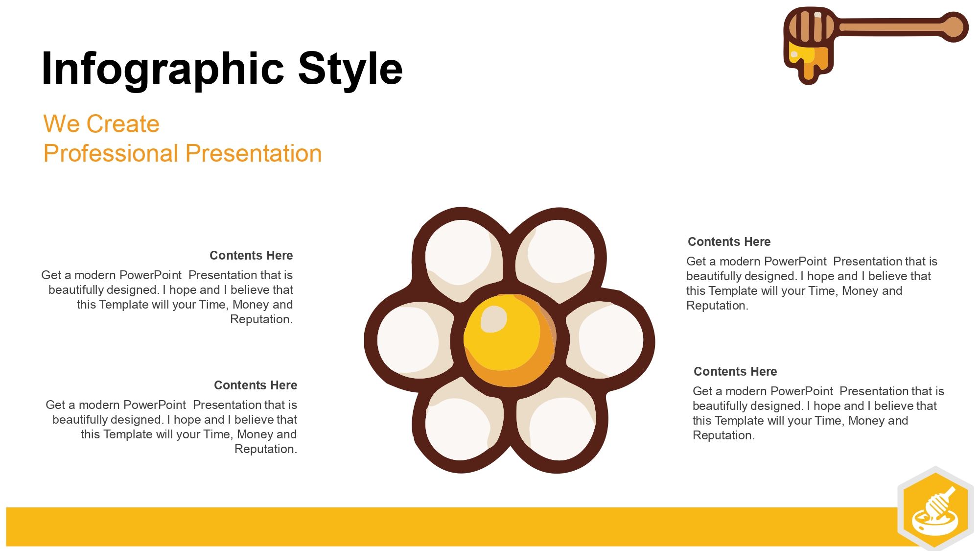 Miel de Abeja Plantilla PowerPoint