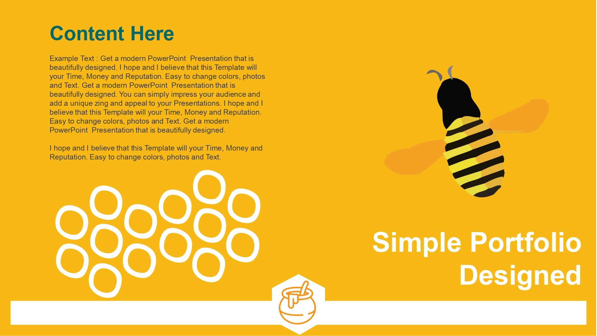 Miel de Abeja Plantilla PowerPoint