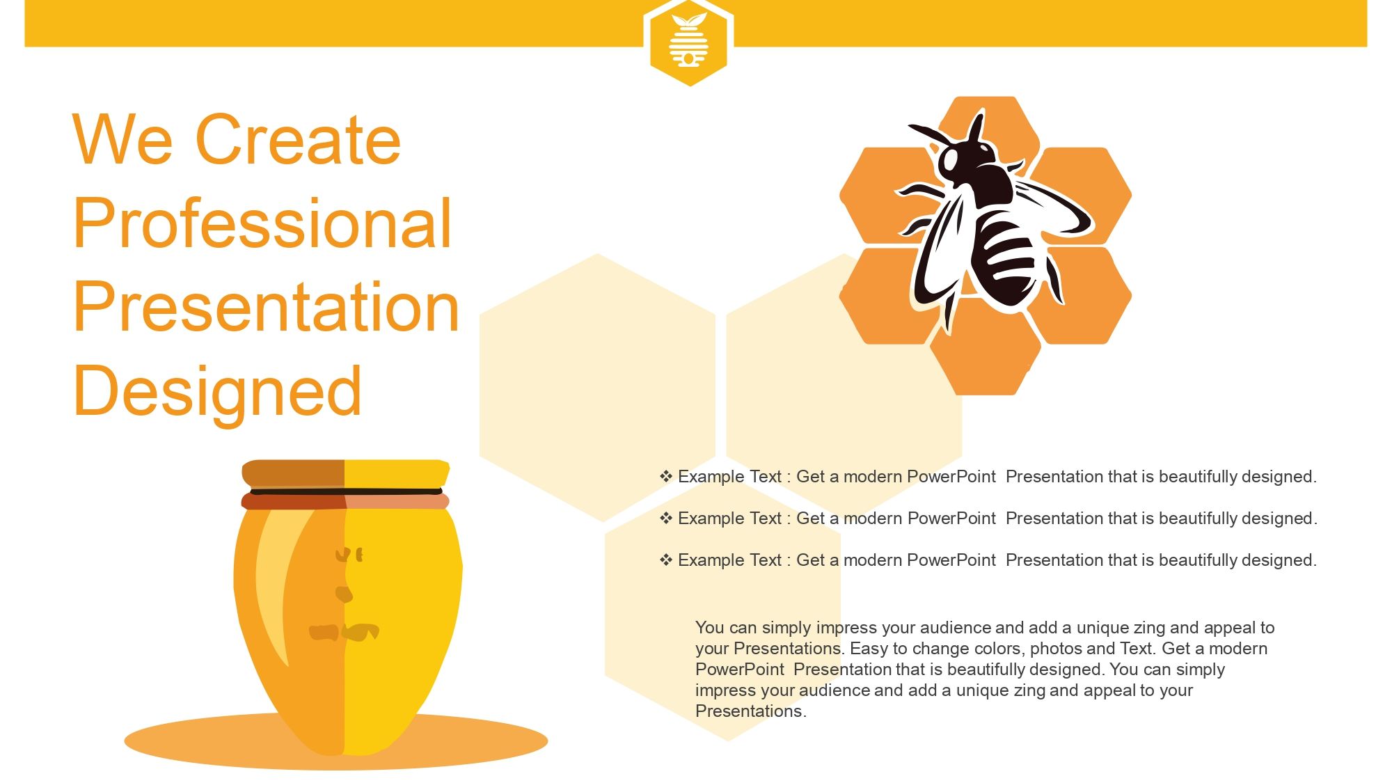 Miel de Abeja Plantilla PowerPoint