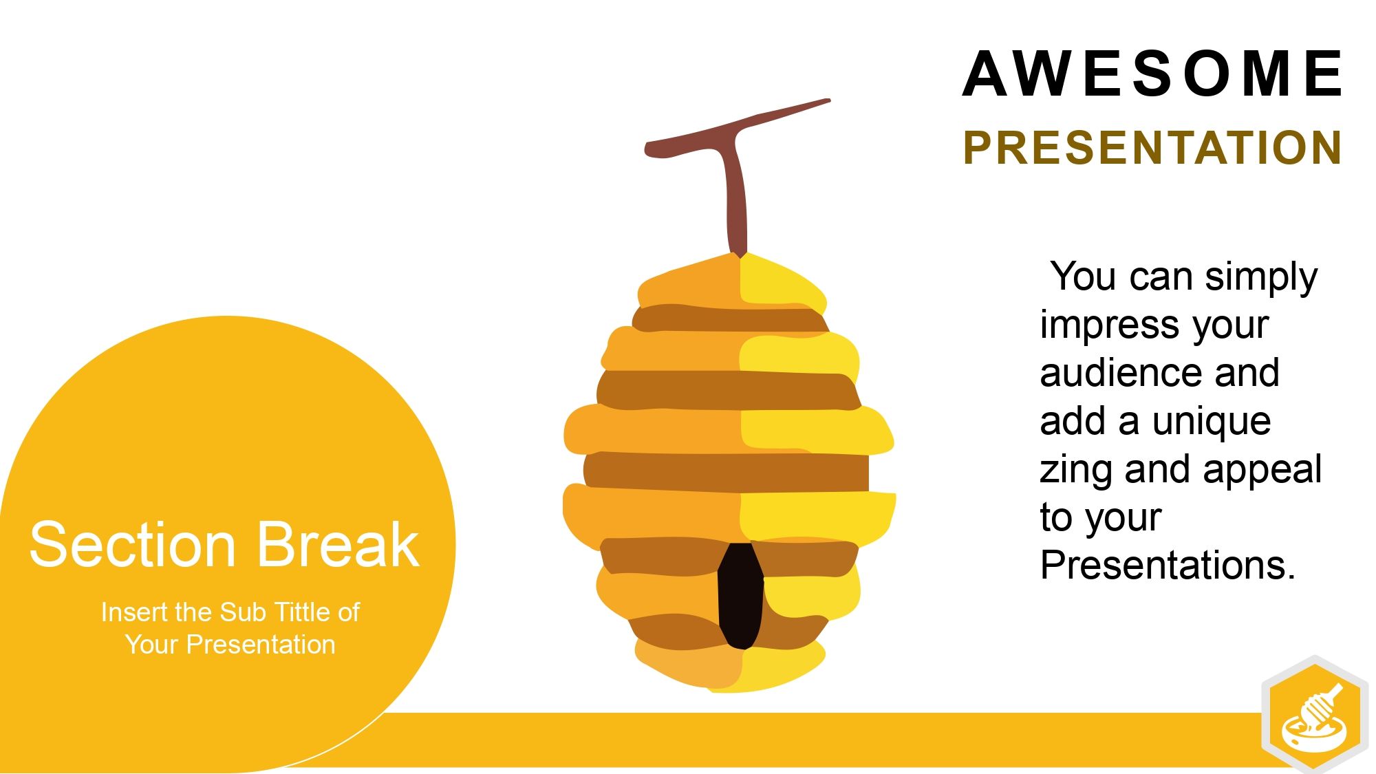 Miel de Abeja Plantilla PowerPoint