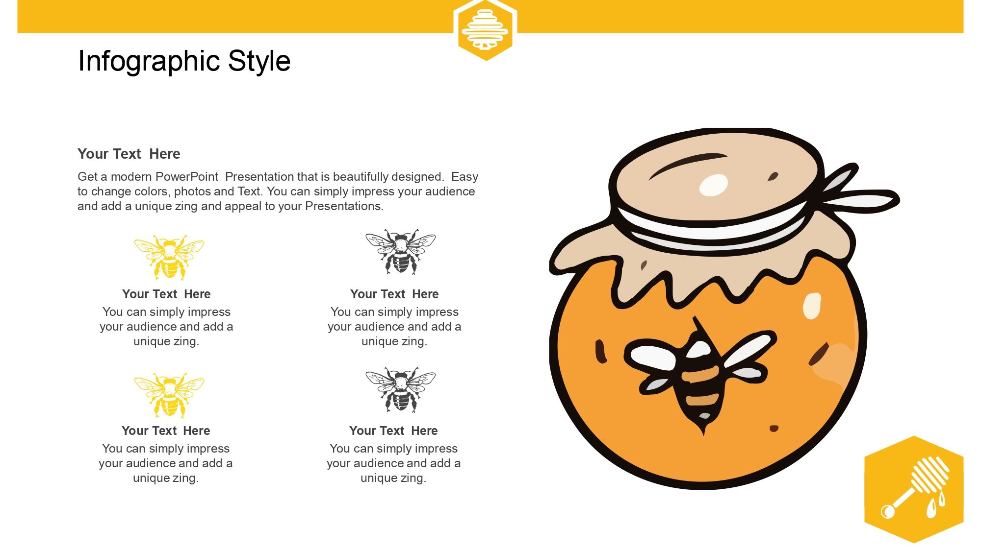 Miel de Abeja Plantilla PowerPoint