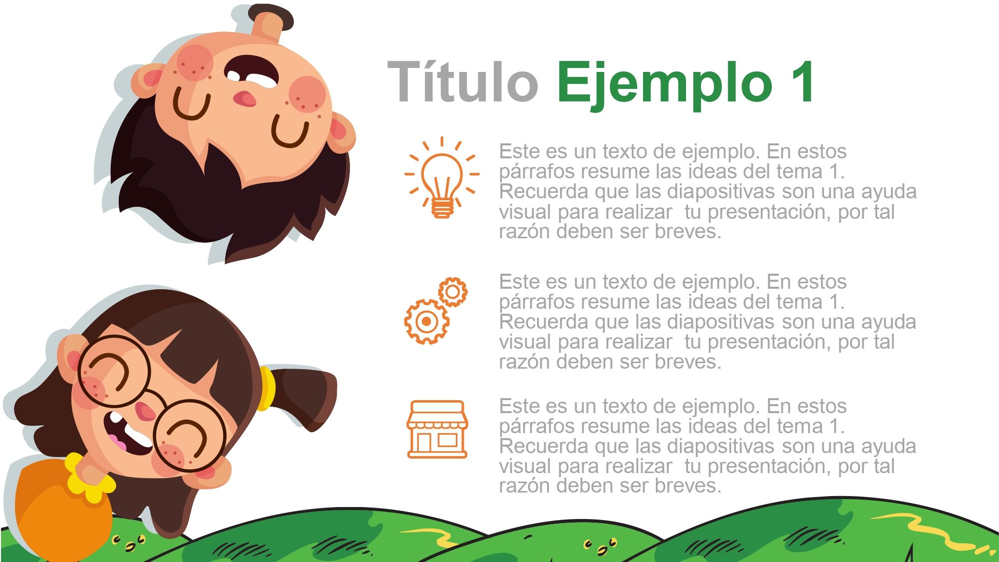 Niños en la Escuela Plantilla PowerPoint