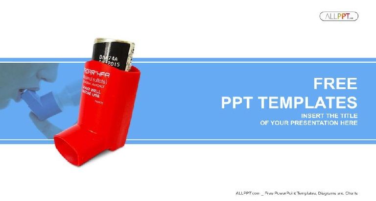 Plantilla PowerPoint Inhalador de Asma