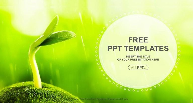 Plantilla PowerPoint Brote de Planta