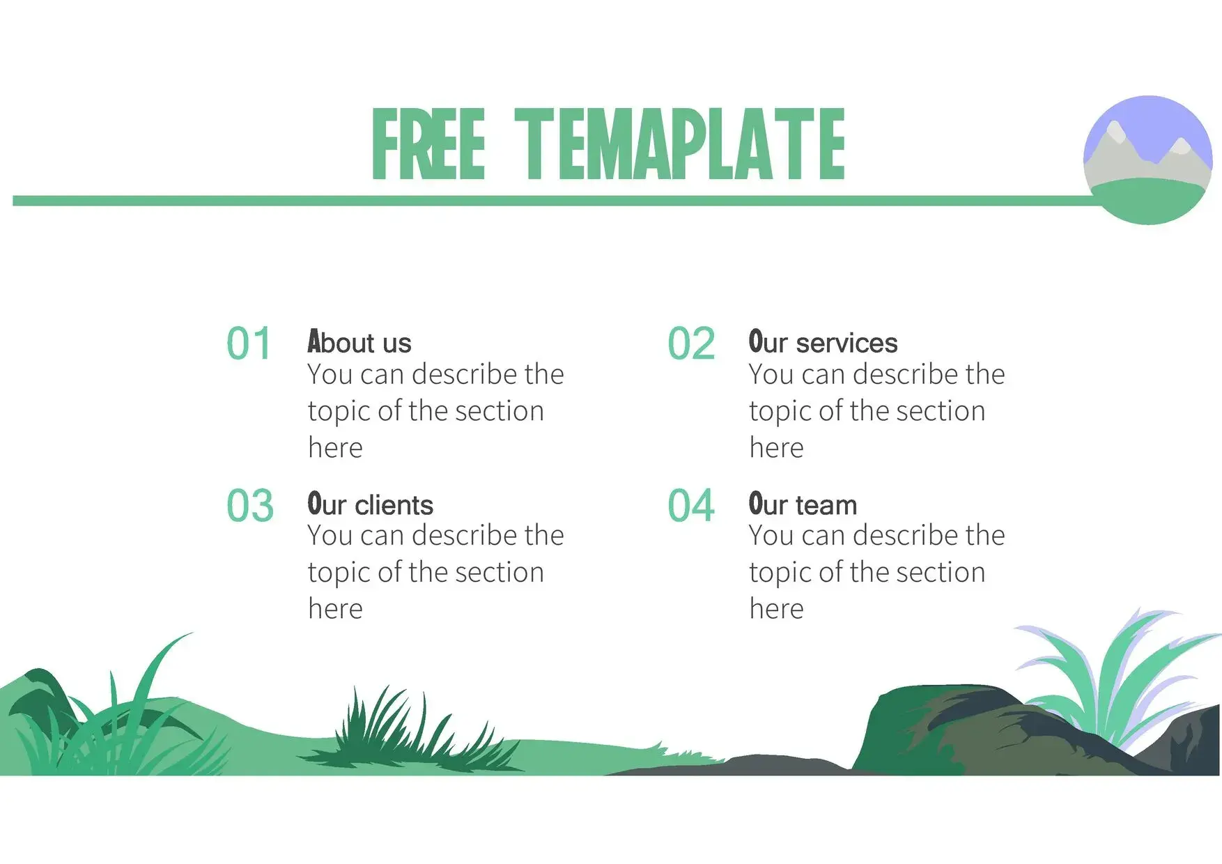 Plantilla PowerPoint de Paisaje Natural