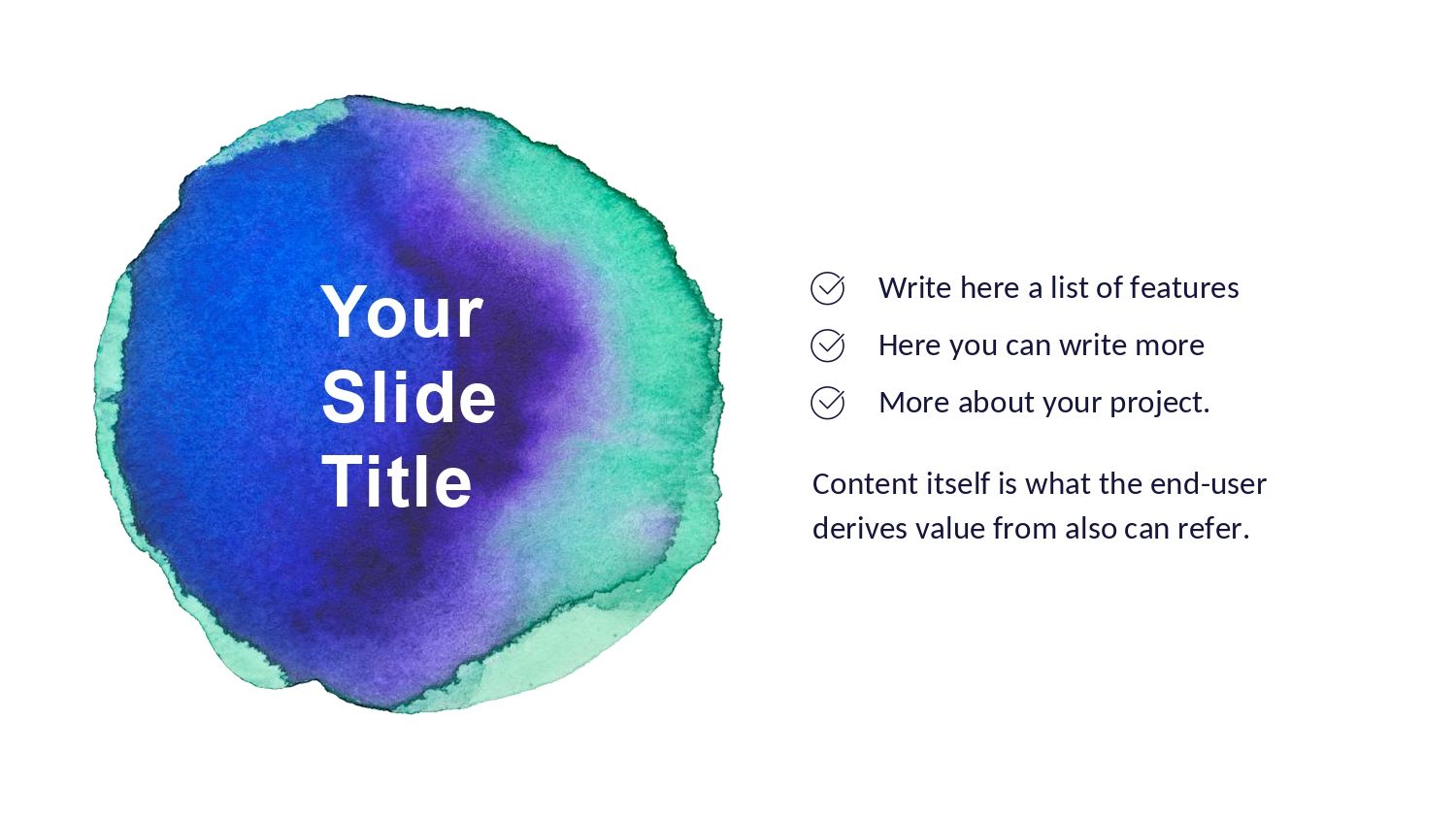Plantilla PowerPoint Acuarelas de Colores