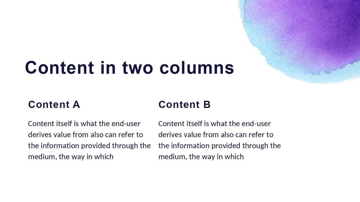 Plantilla PowerPoint Acuarelas de Colores