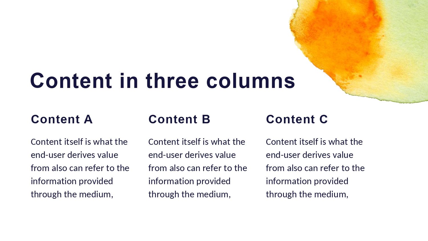 Plantilla PowerPoint Acuarelas de Colores