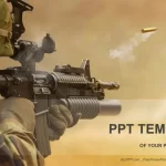 Plantilla PowerPoint Ametralladora Militar