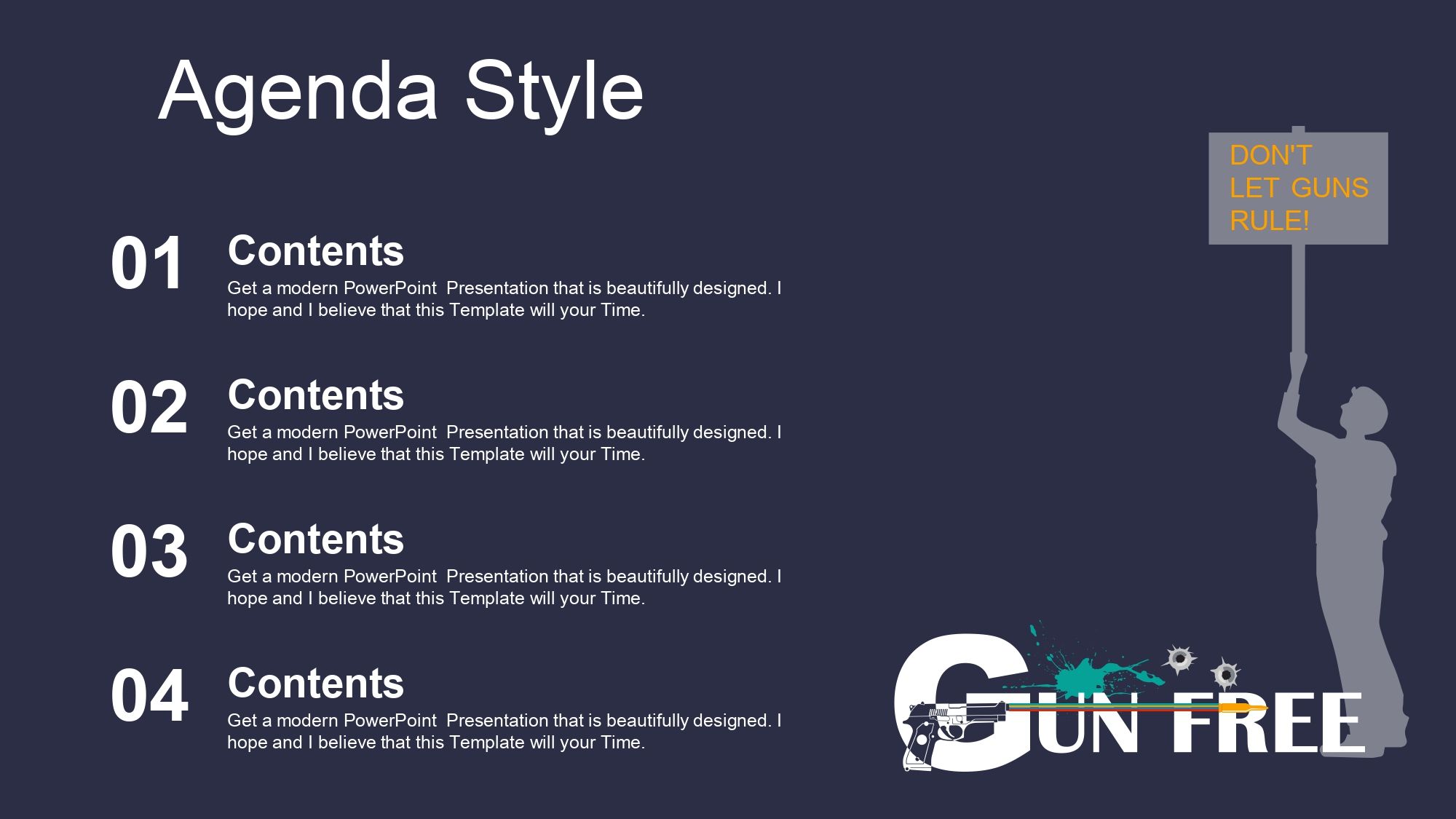 Plantilla PowerPoint Arma de Fuego