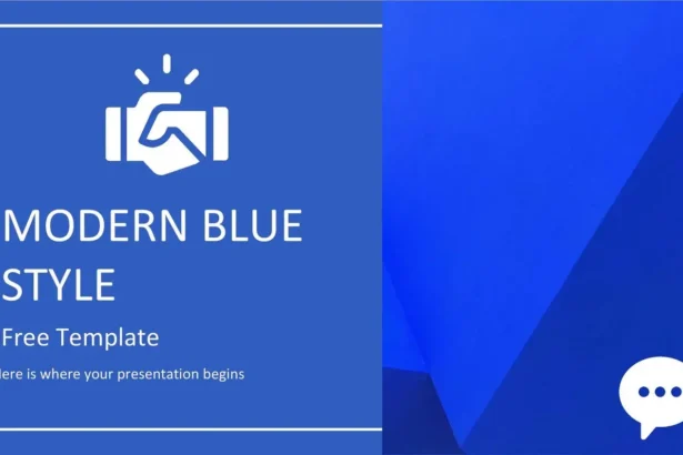 Plantilla PowerPoint Azul Formal
