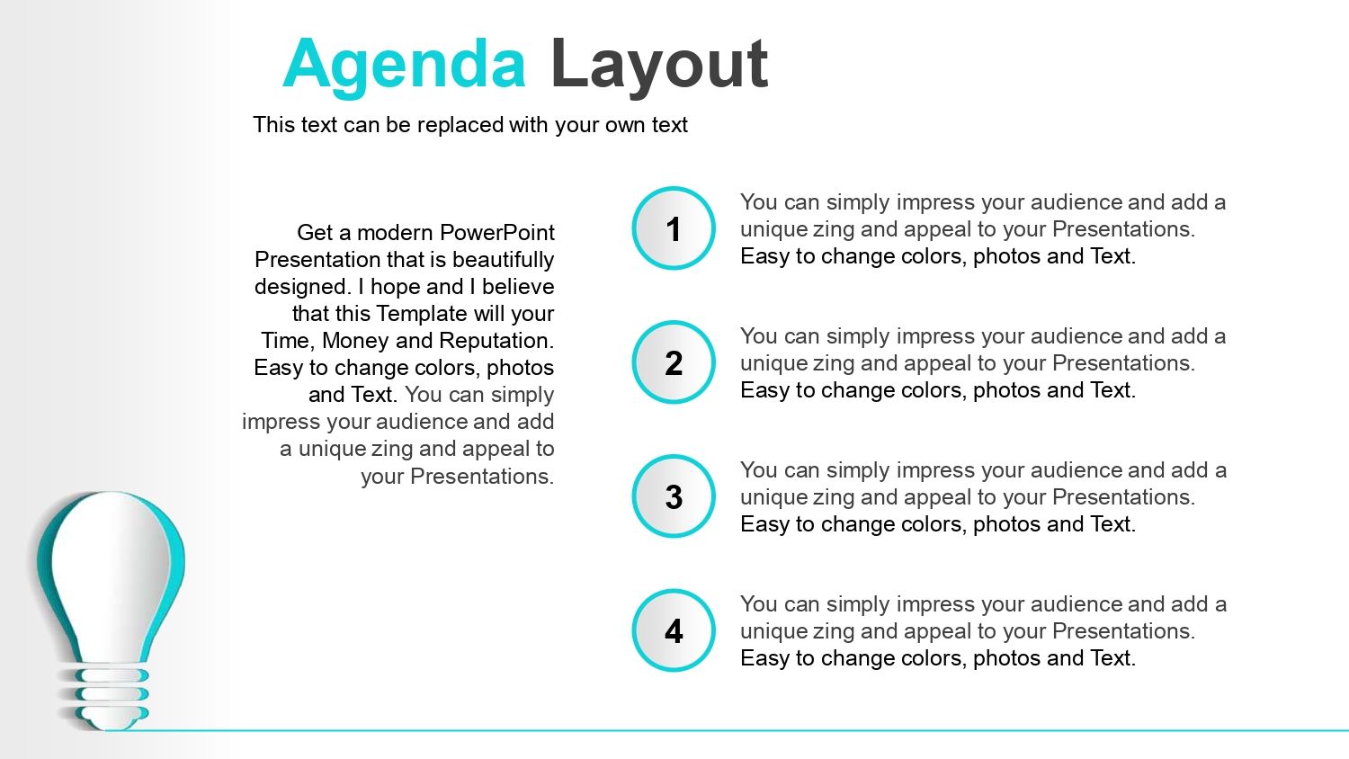 Plantilla PowerPoint Bombilla de Ideas