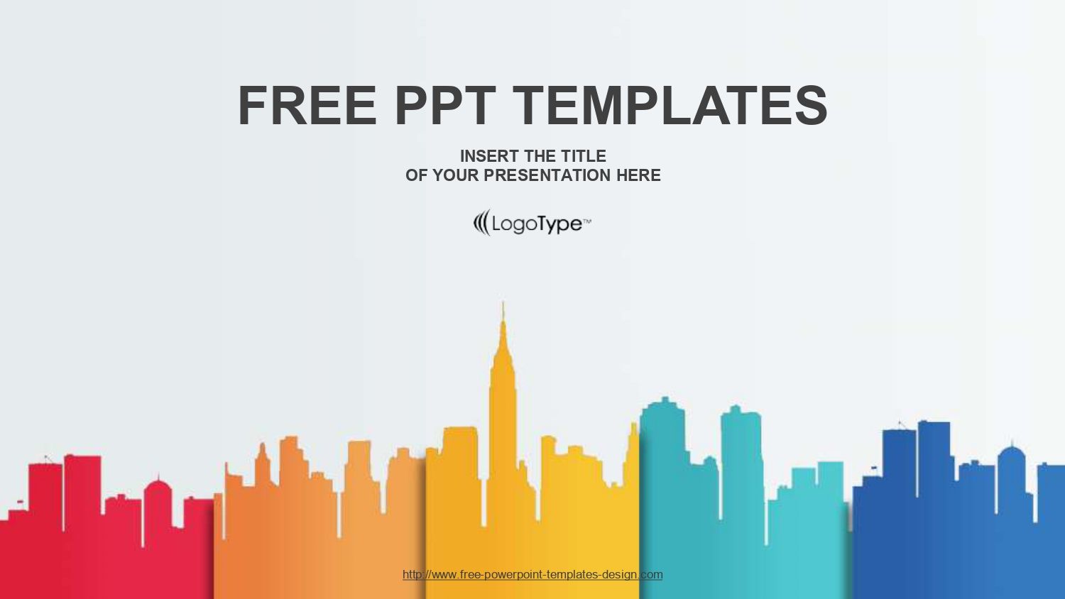 Plantilla PowerPoint Ciudad de Colores