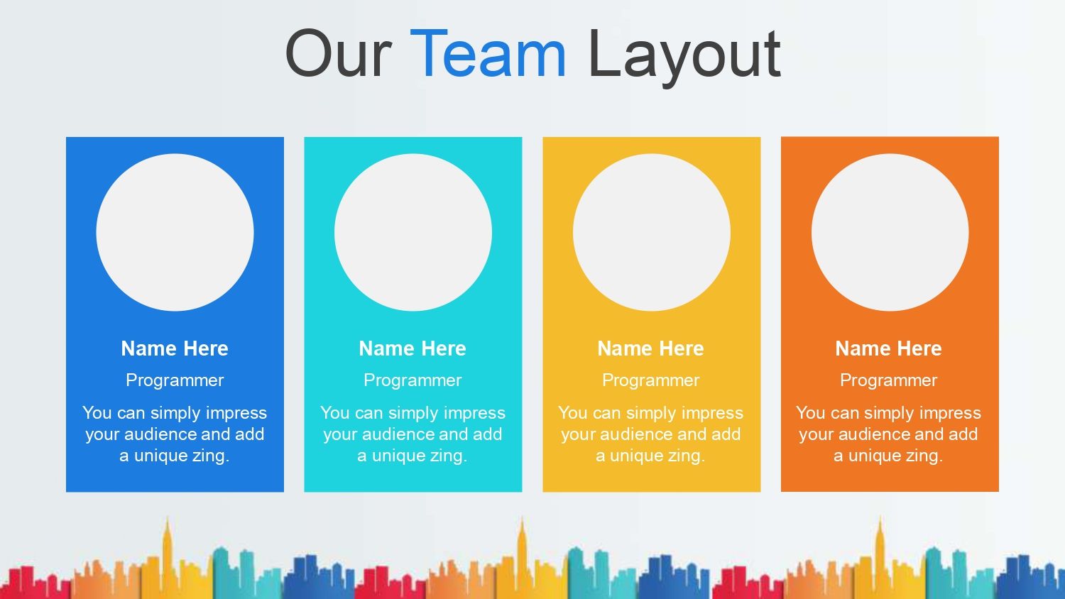 Plantilla PowerPoint Ciudad de Colores