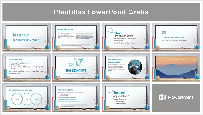 Plantilla PowerPoint Clases de Arte