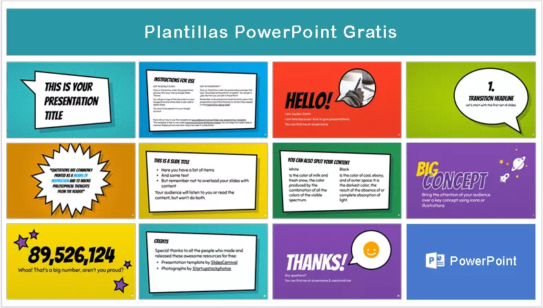 Plantilla PowerPoint Estilo Comic