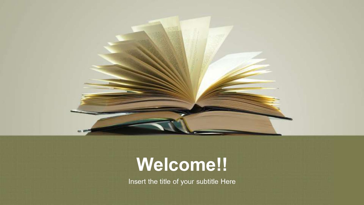 Plantilla PowerPoint Libro Antiguo