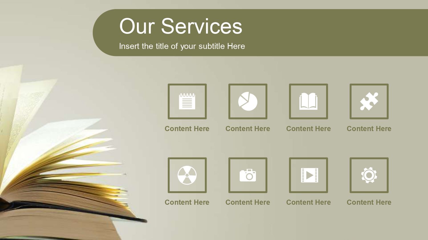 Plantilla PowerPoint Libro Antiguo