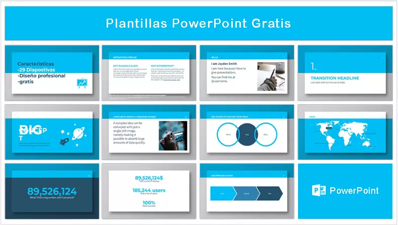 Plantilla PowerPoint Mensaje Corporativo