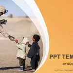 Plantilla PowerPoint Soldados y Niños