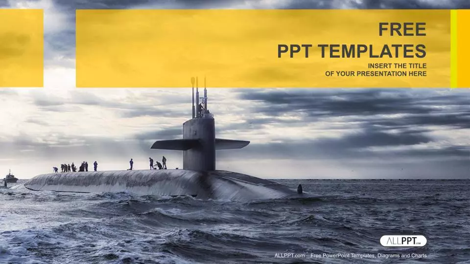 Plantilla PowerPoint Submarino Militar