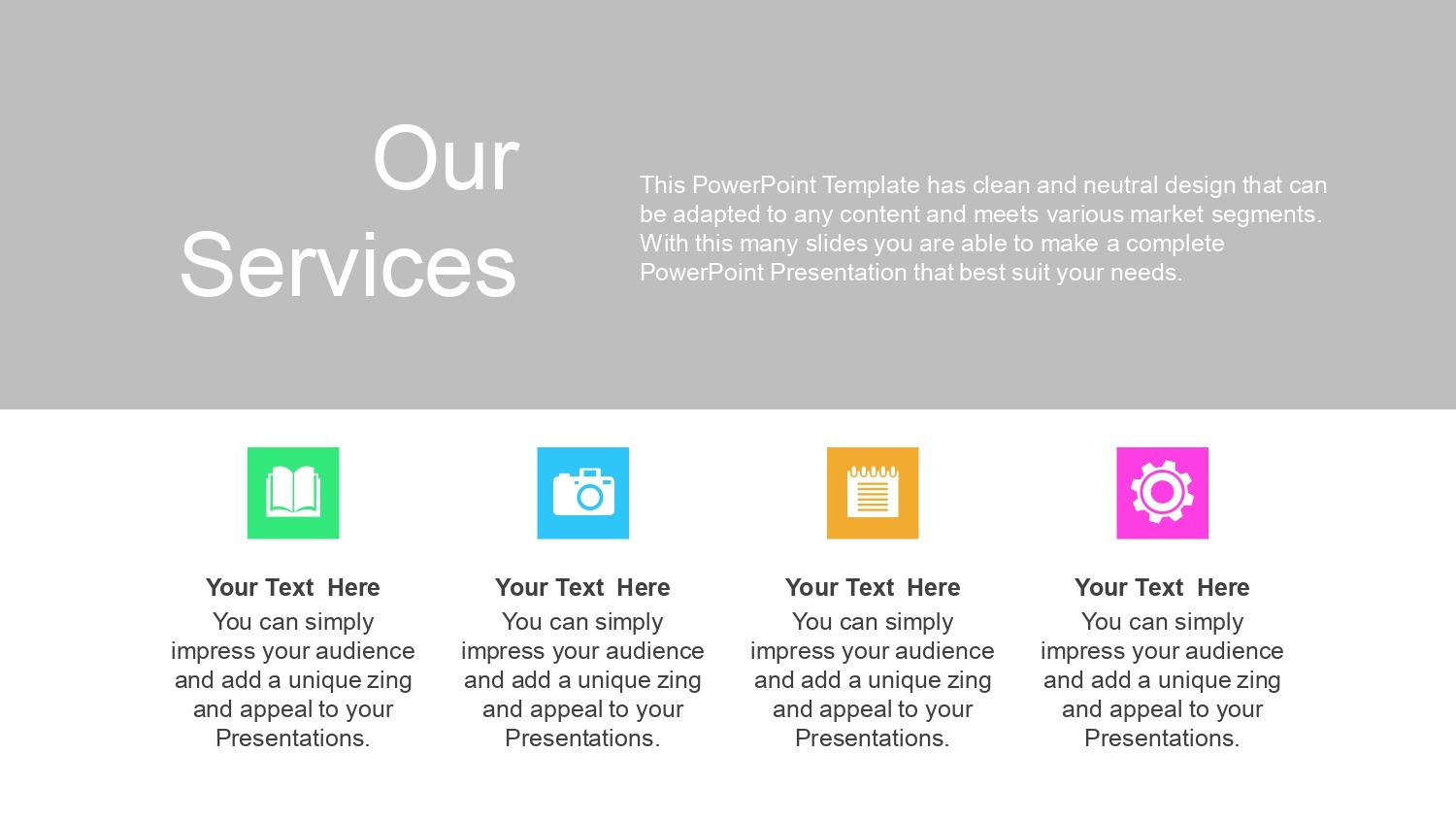 Plantilla PowerPoint Triángulos de Colores