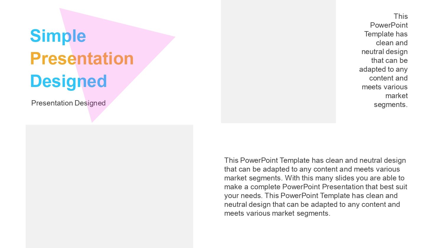 Plantilla PowerPoint Triángulos de Colores