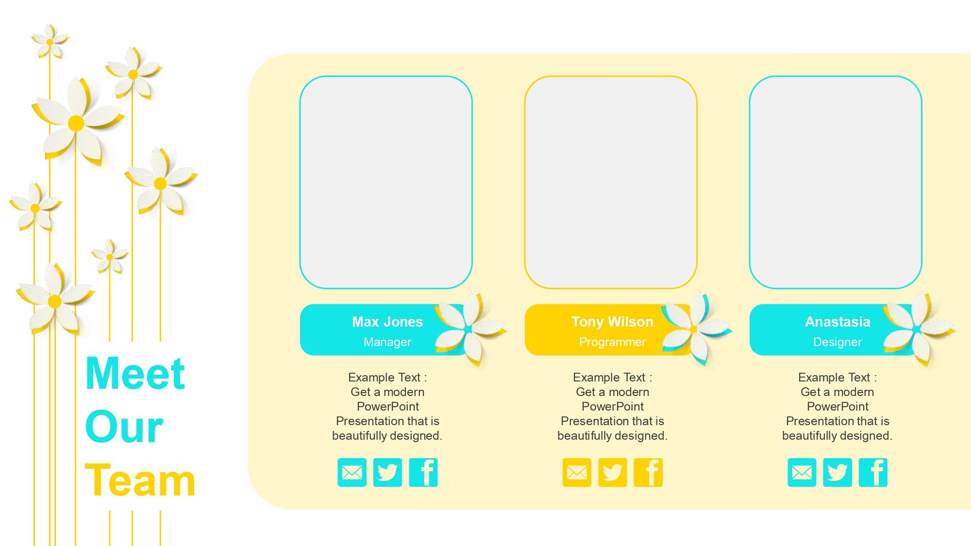 Plantilla PowerPoint con Diseño de Flores