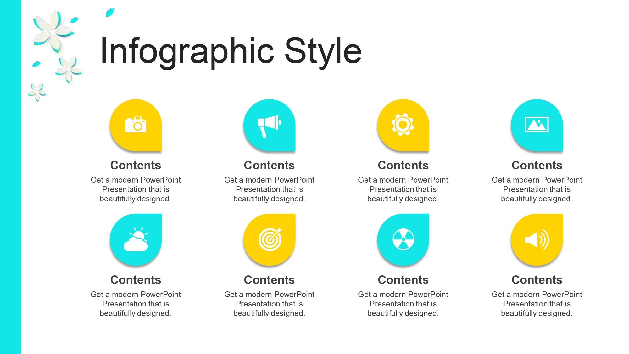Plantilla PowerPoint con Diseño de Flores