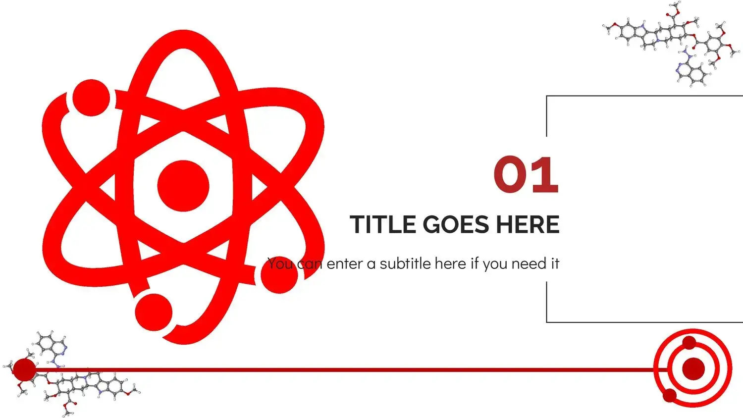 Plantilla PowerPoint de Átomo