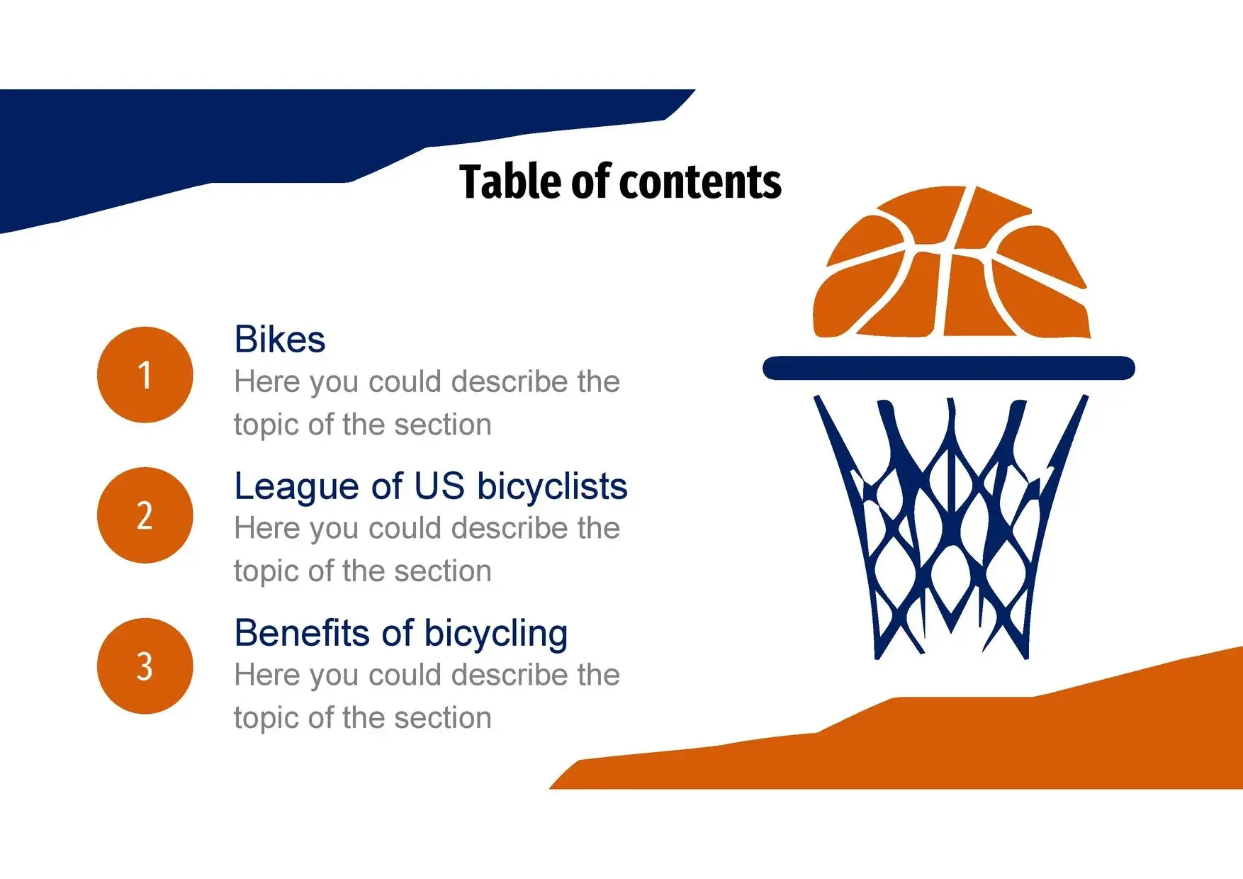 Plantilla PowerPoint Pelota de Baloncesto