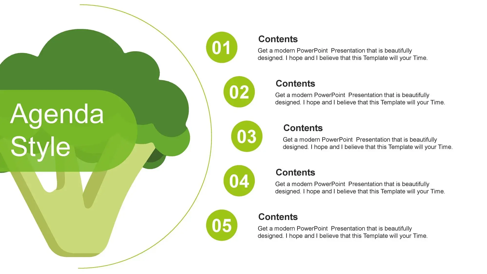 Plantilla PowerPoint de Brócoli