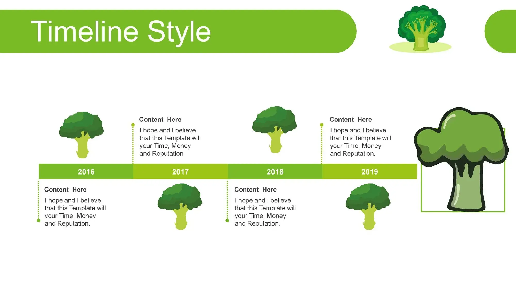 Plantilla PowerPoint de Brócoli