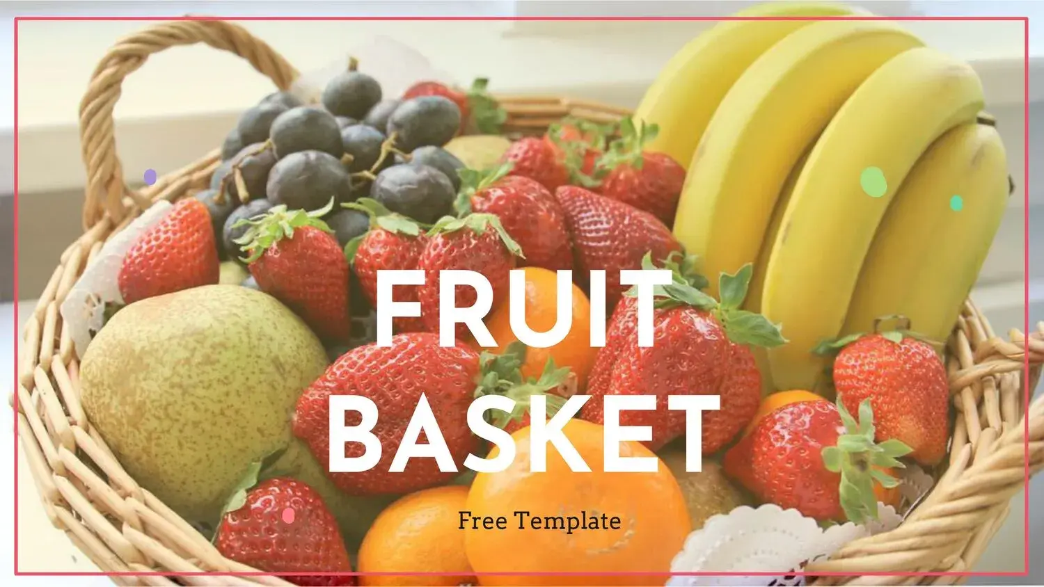 Plantilla PowerPoint de Cesta de Frutas