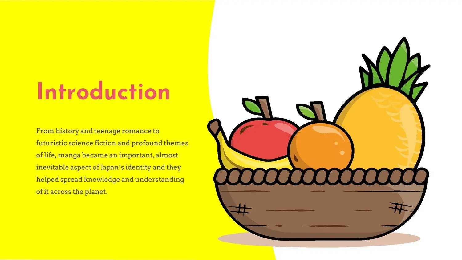 Plantilla PowerPoint de Cesta de Frutas