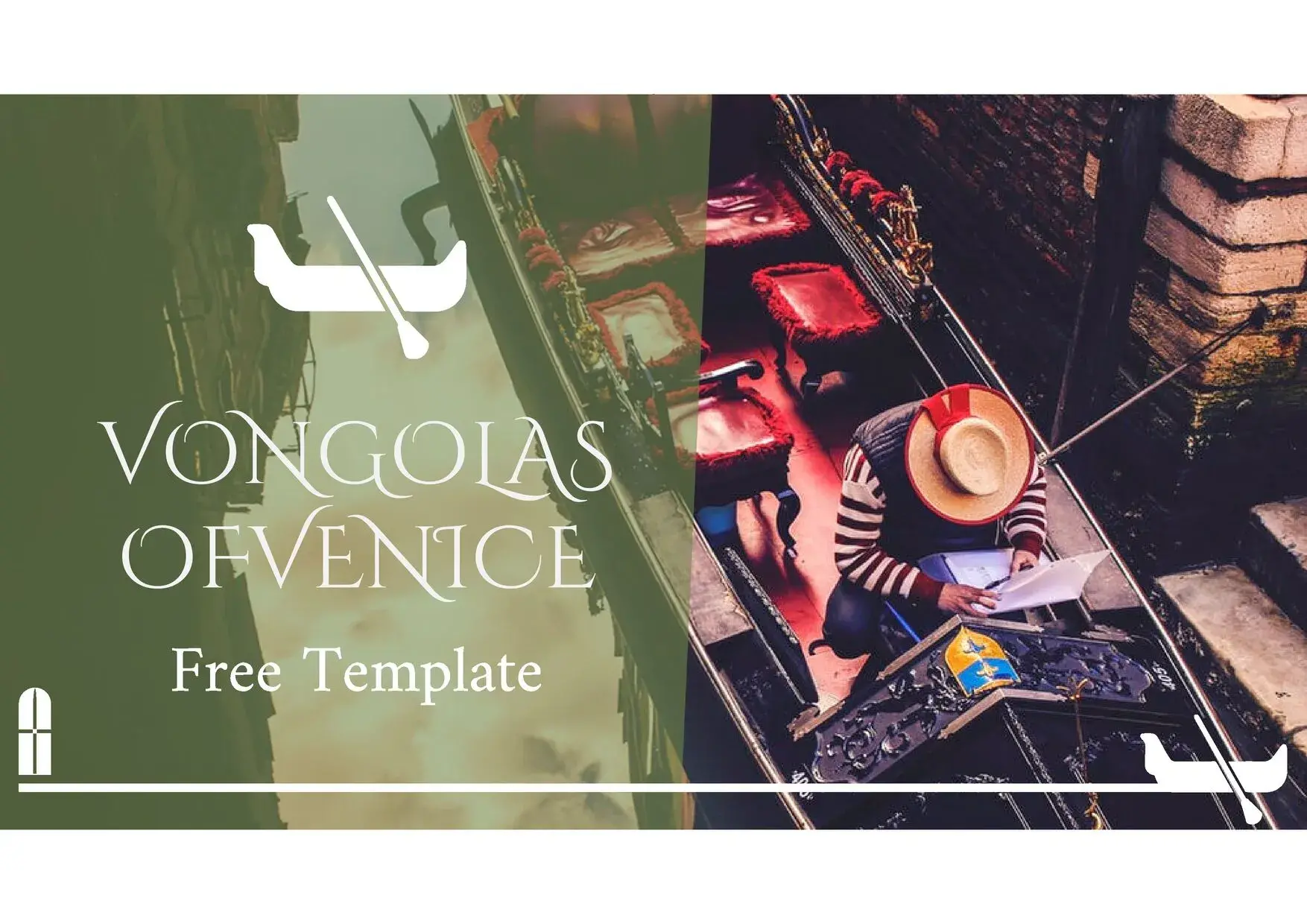 Plantilla PowerPoint de Góndolas de Venecia