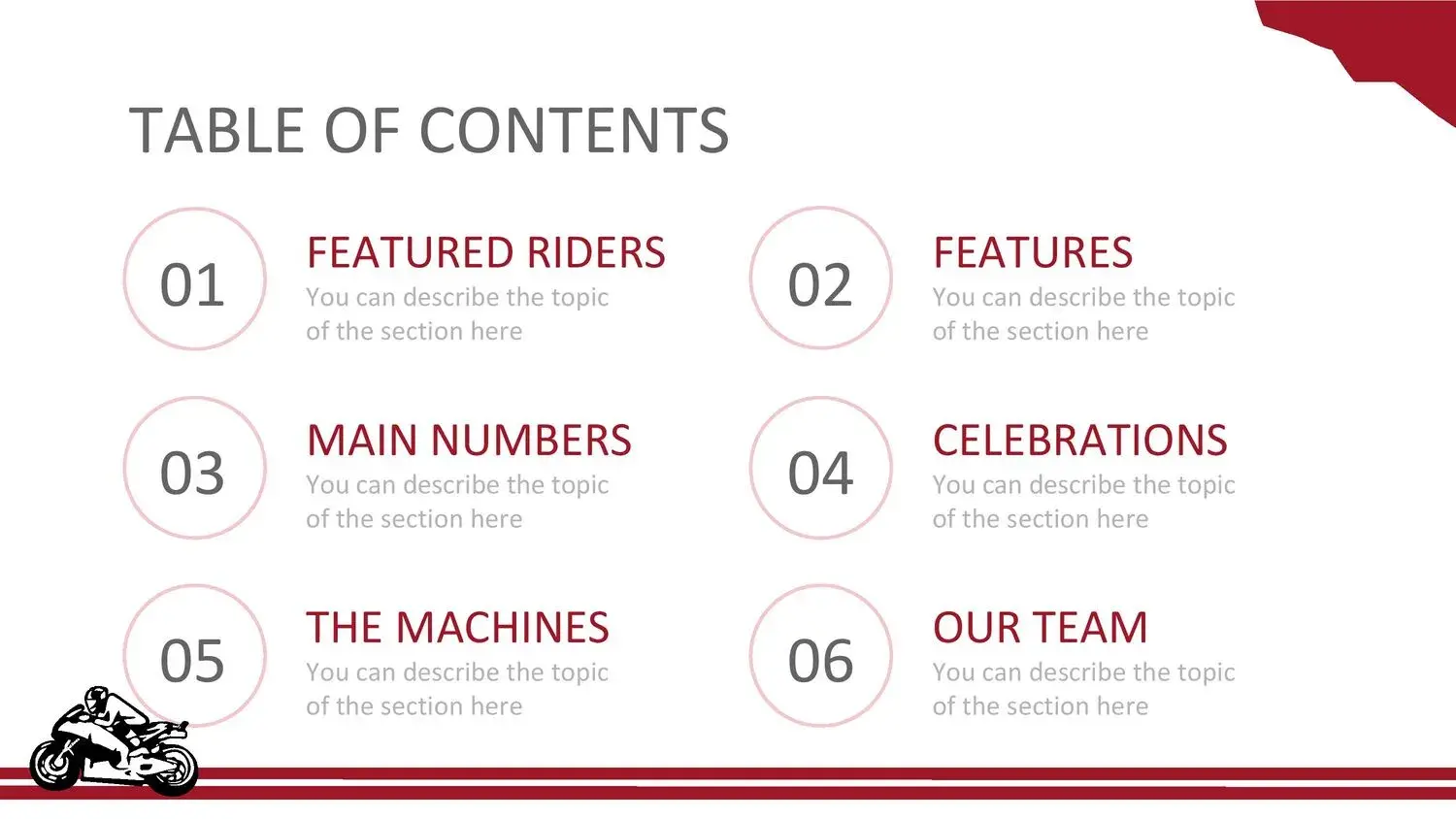 Plantilla PowerPoint de Motociclismo