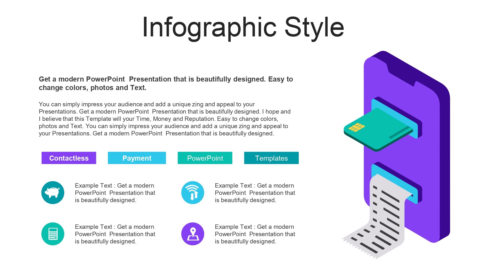 Plantilla PowerPoint de Pago sin Contacto