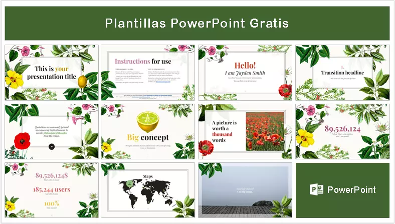 Plantilla PowerPoint de Plantas