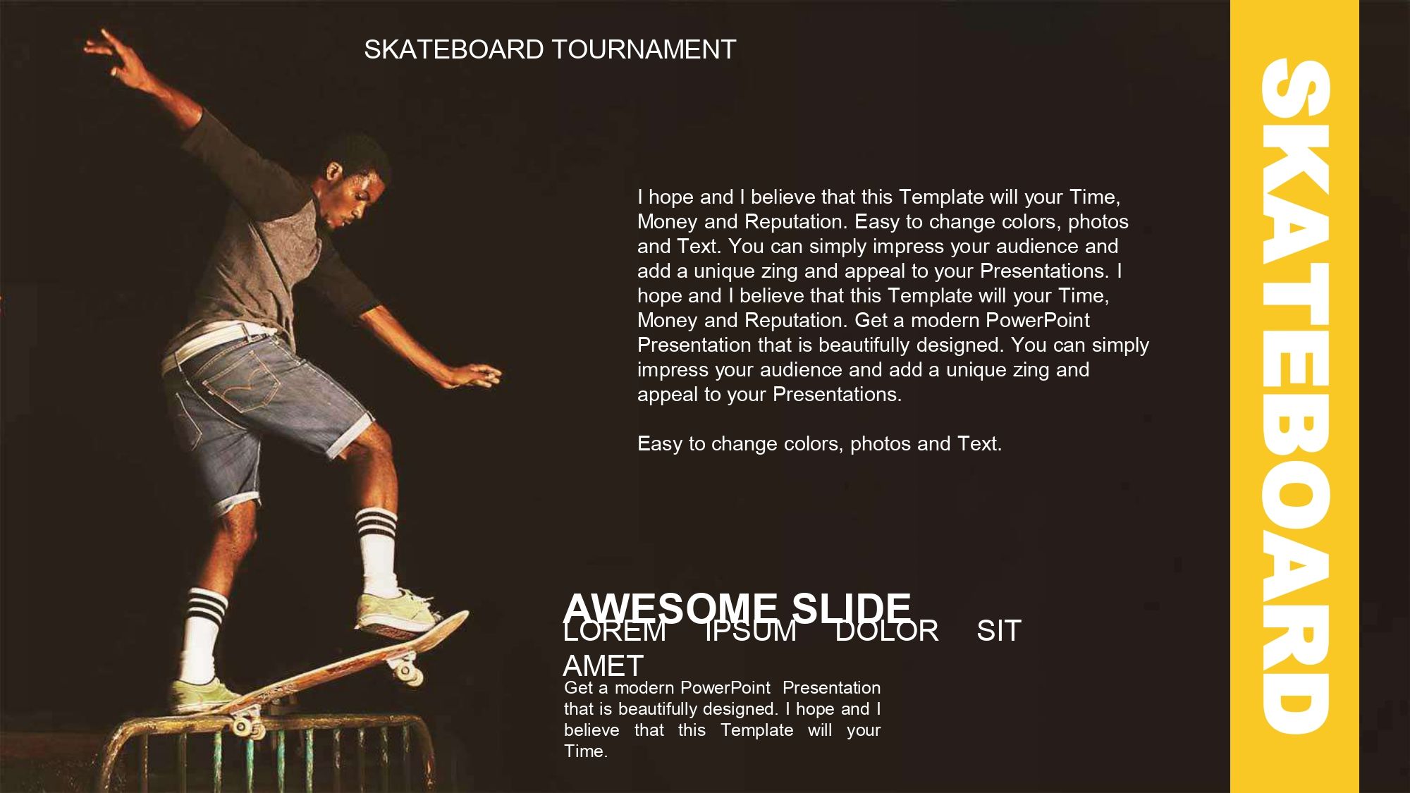 Plantilla PowerPoint de Skate