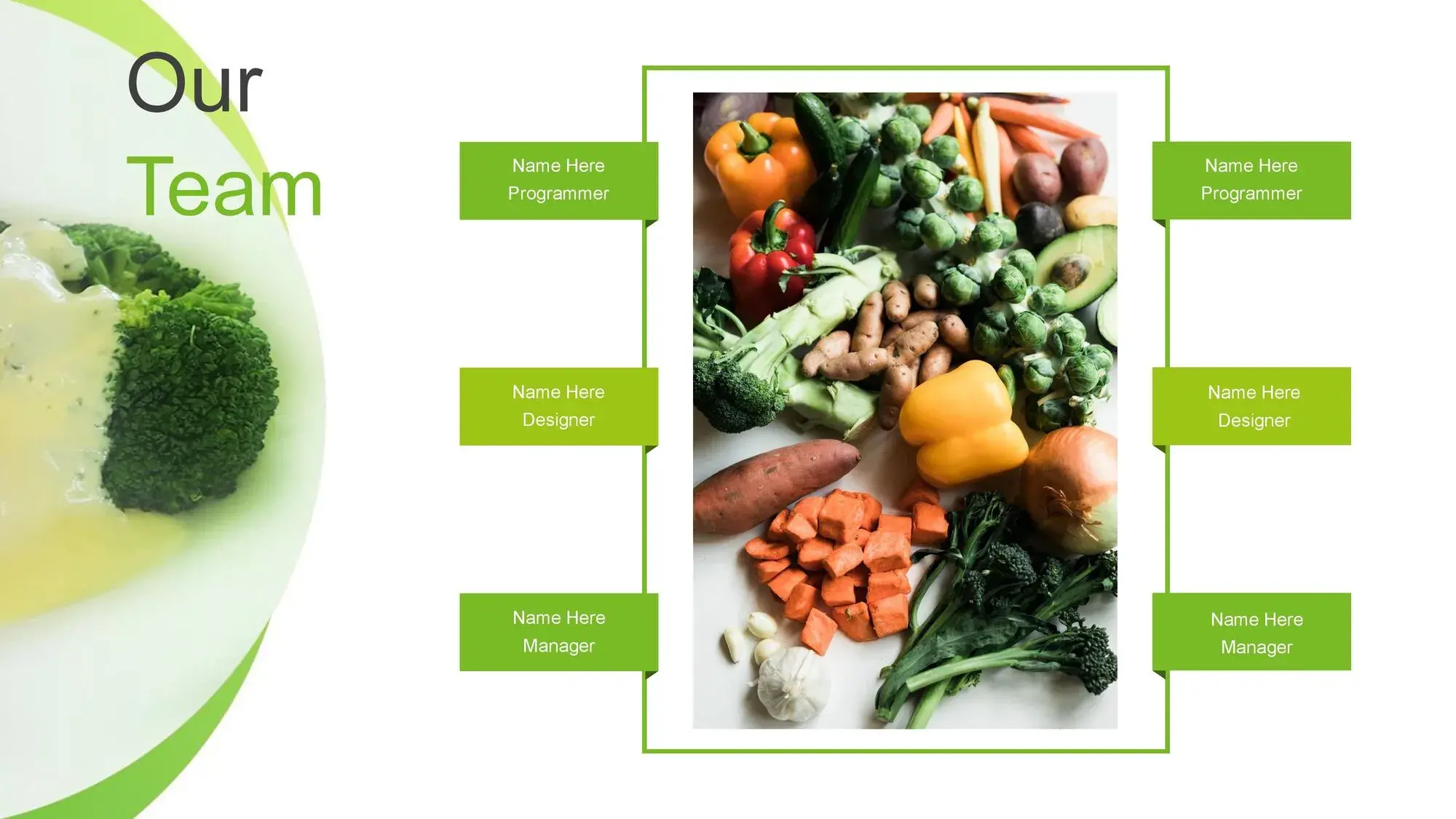 Plantilla PowerPoint de Vegetales Comestibles