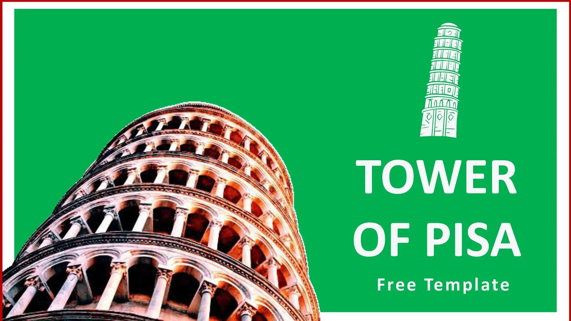 Plantilla PowerPoint de la Torre de Pisa