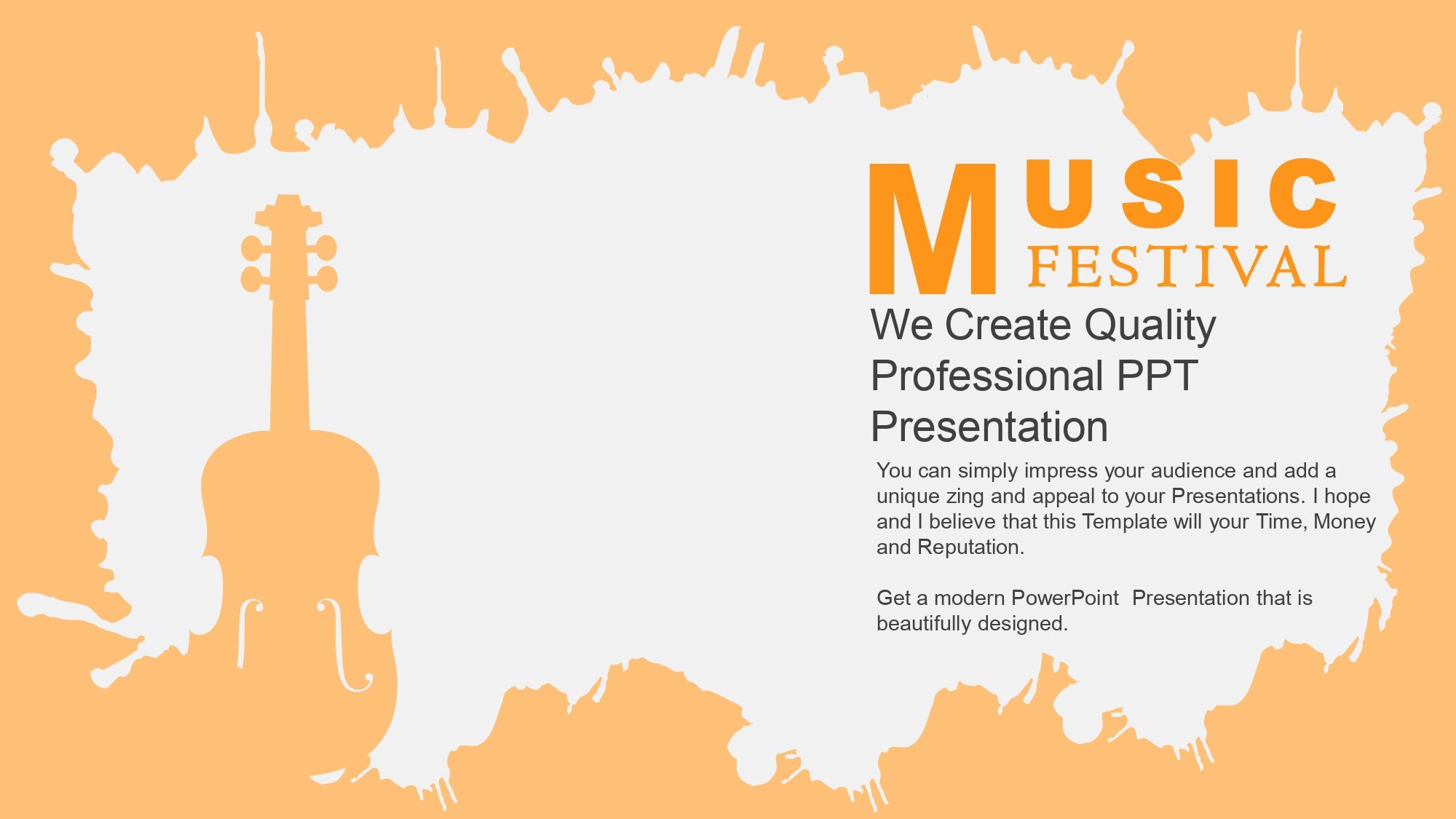 Plantilla Profesional de Música en PowerPoint